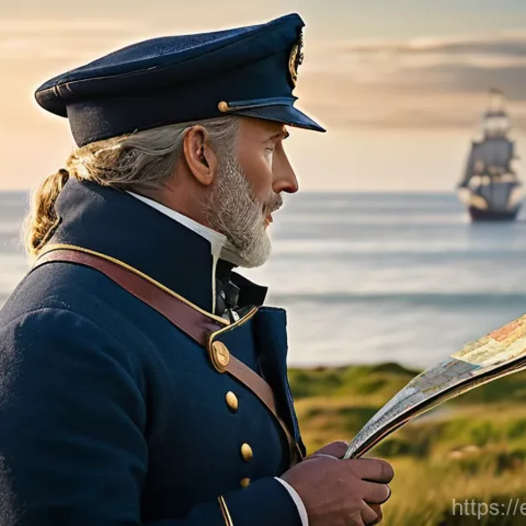 대영제국의 식민지 정책 - **Prompt 1: The Grand Design of Exploration and Claim**
    "A majestic 19th-century British explore...
